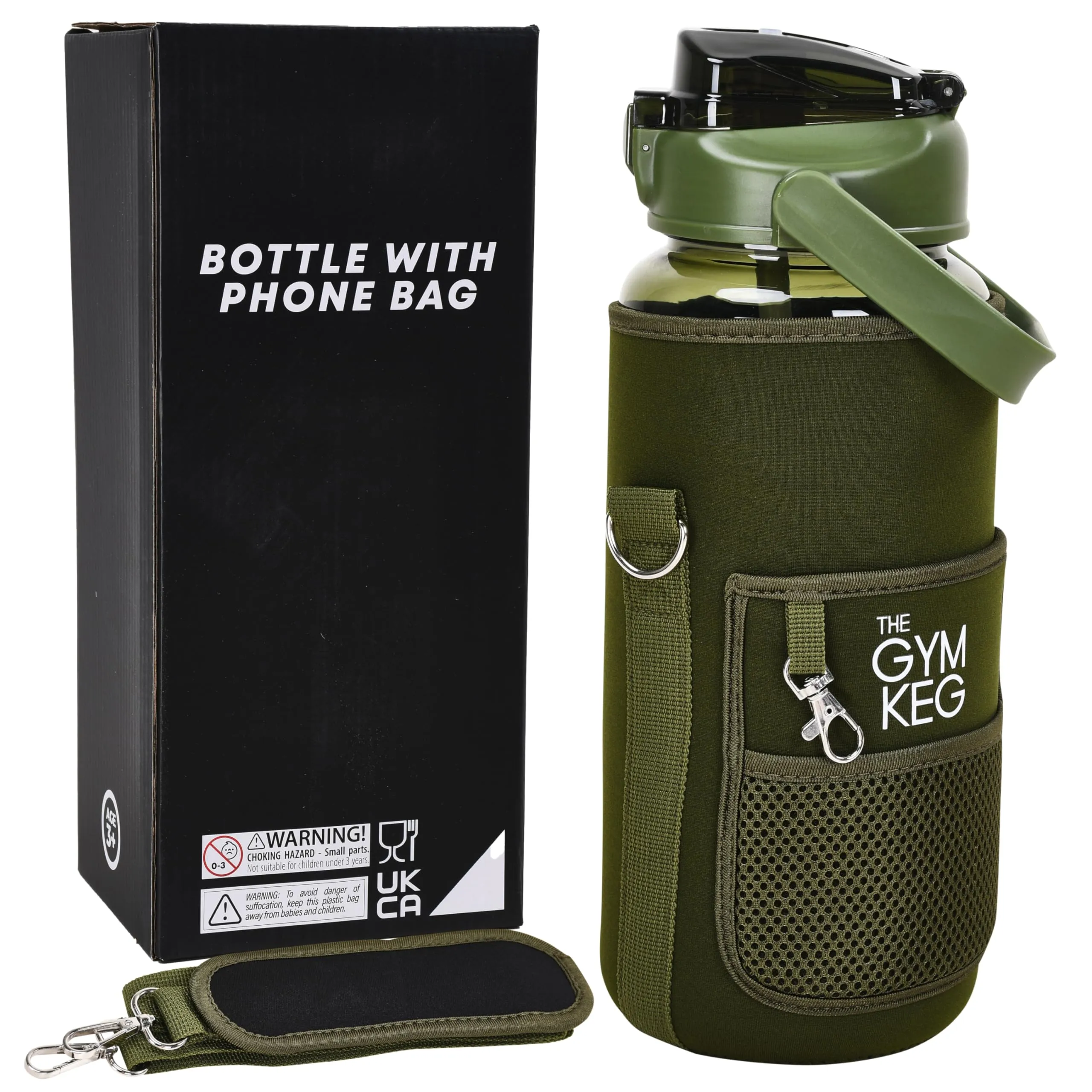 1/2 Gallon Forest Green Water Bottle - Sweat-Proof And Durable Silicon 22l