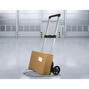 330LBS Folding Aluminium Hand Trolley with PVC Wheels