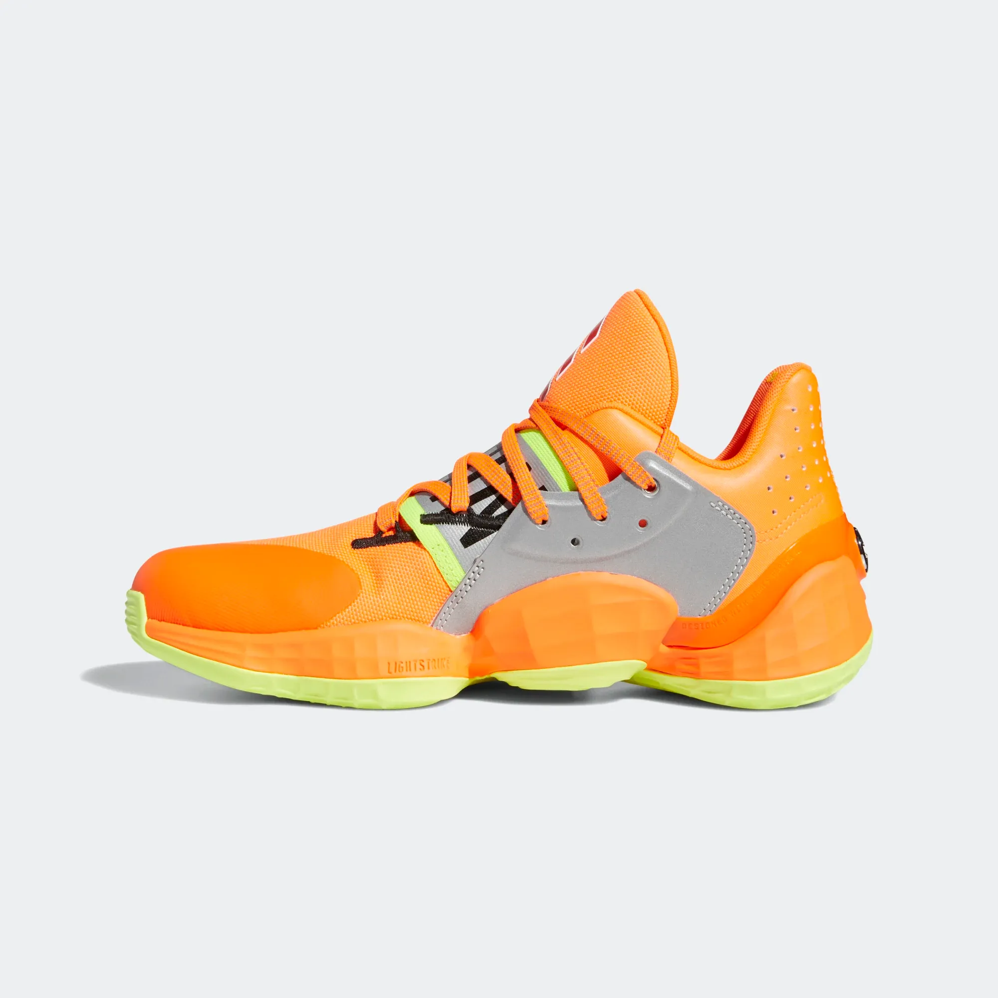 Adidas Men's Harden Vol. 4 Playoffs Shoes - Solar Orange / Silver Metallic / Core Black