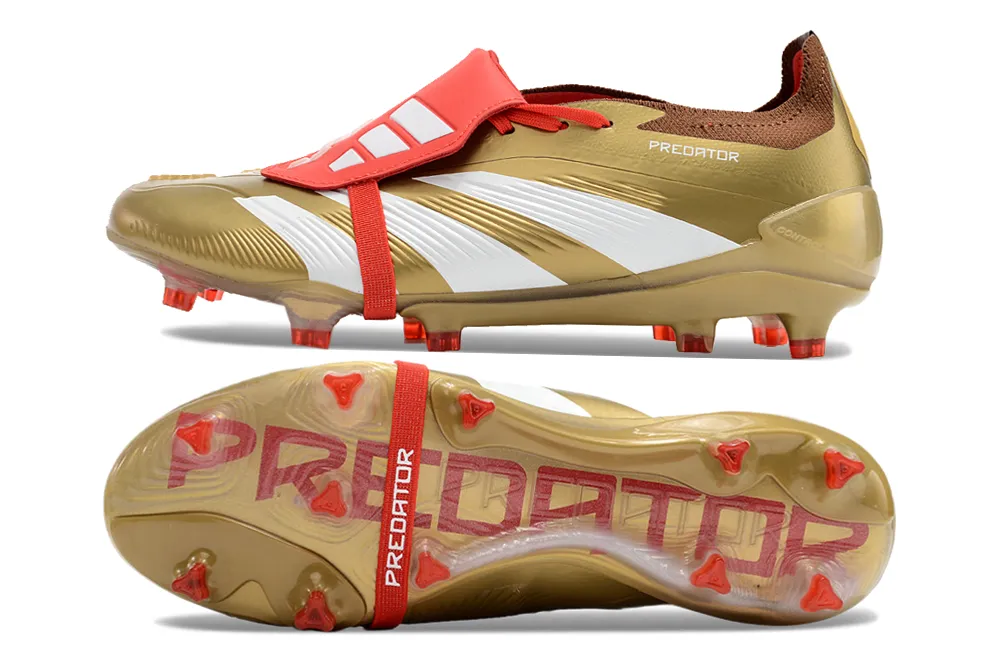 Adidas Predator Elite Shoes - Gold | Red | White - FREE SHIPPING WORLDWIDE