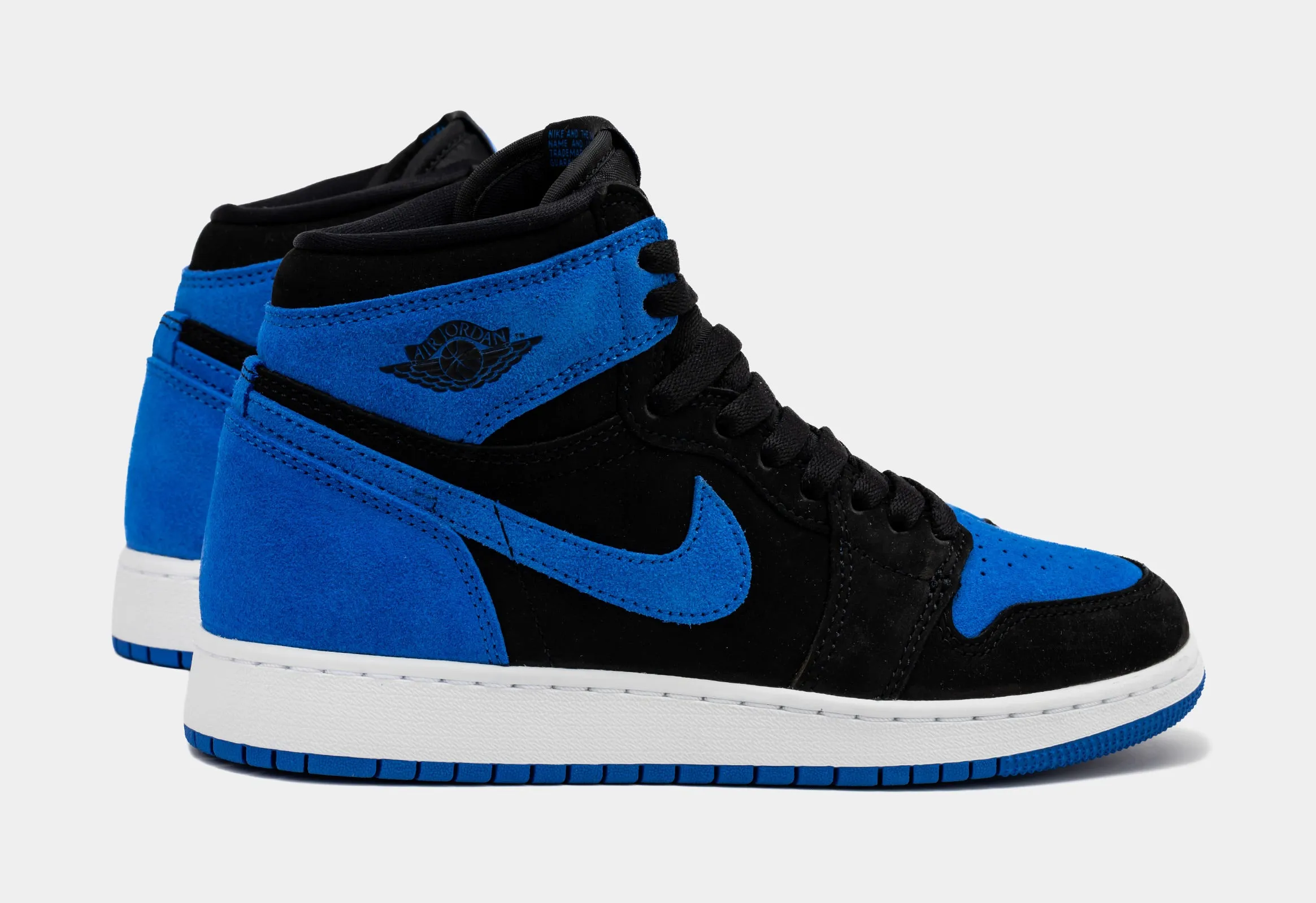 Air Jordan 1 High OG Royal Reimagined Grade School Lifestyle Shoes (Black/White/Royal Blue/Royal Blue)