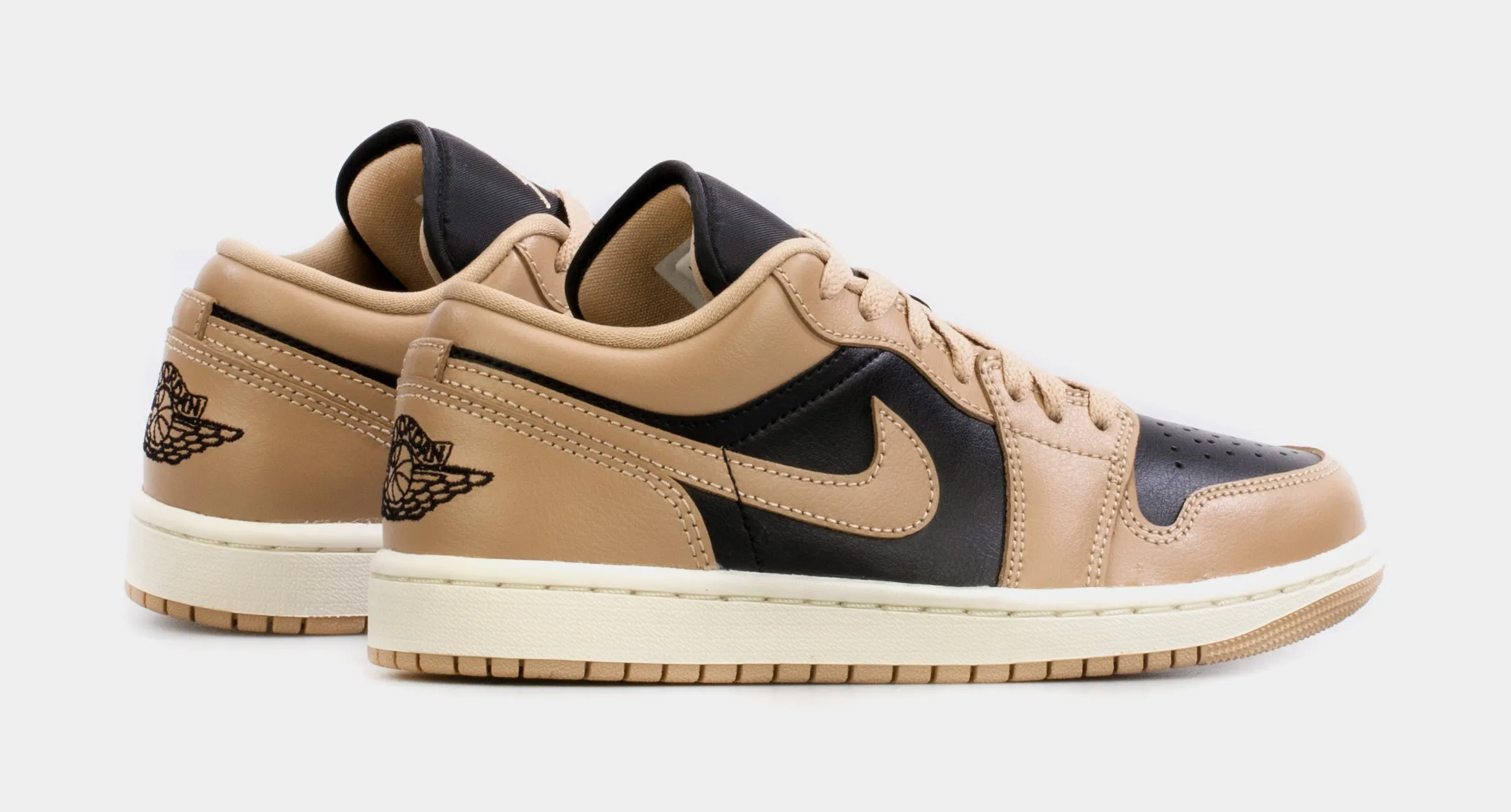 Air Jordan 1 Retro Low Desert Womens Lifestyle Shoes (Black/Brown)