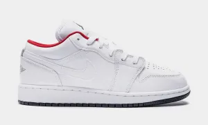 Air Jordan 1 Retro Low Grade School Lifestyle Shoes (White)