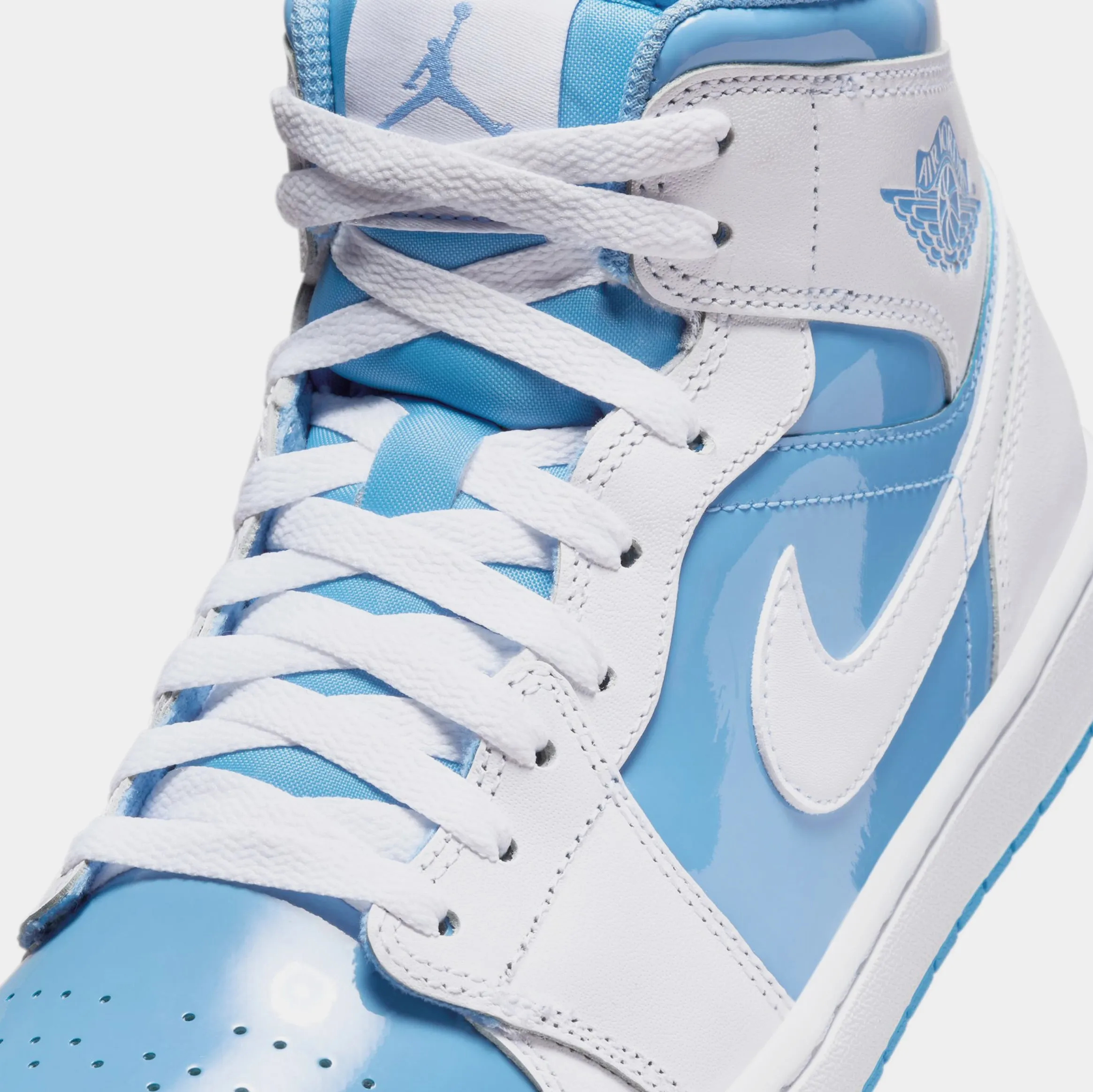 Air Jordan 1 Retro Mid Legend Blue Mens Lifestyle Shoes (White/Legend Blue)