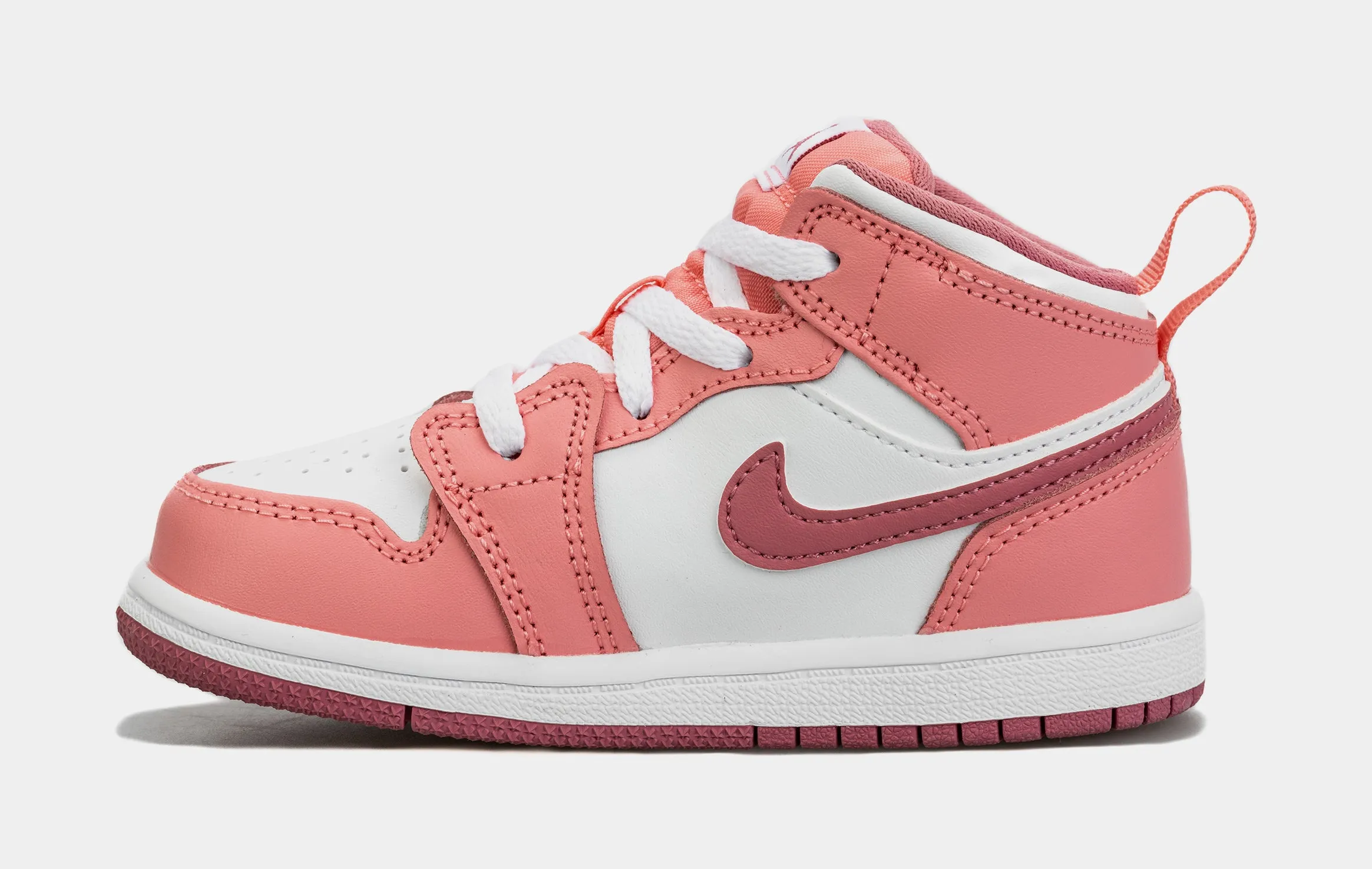 Air Jordan 1 Retro Mid Valentine's Day Infant Toddler Lifestyle Shoes (White/Pink)