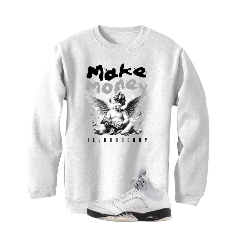 Air Jordan 5 White Black White T-Shirt (Make Money)| illcurrency