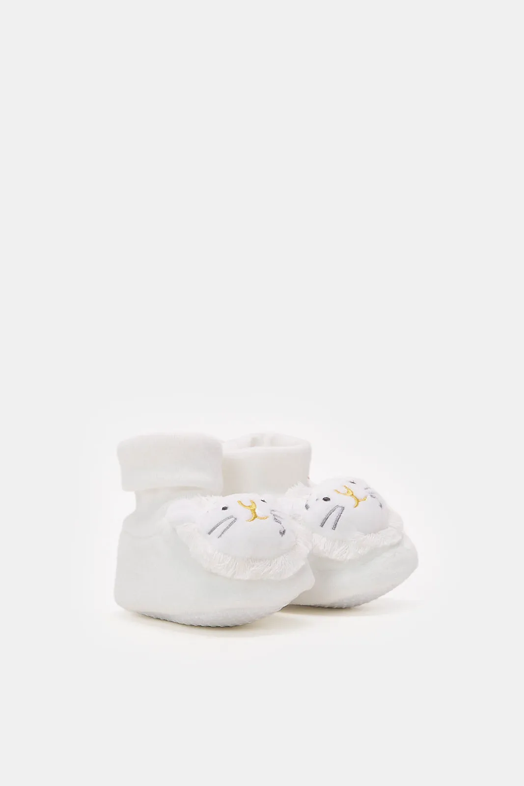 Babies White Cat Bootie