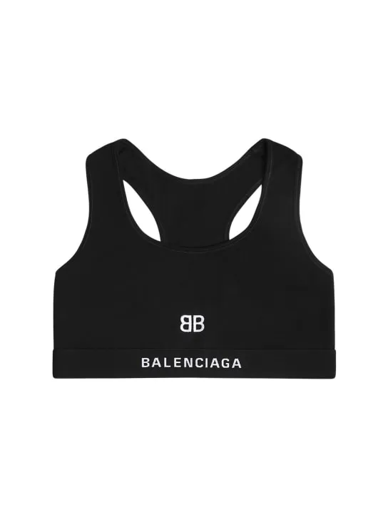 Balenciaga   Cotton jersey sports bra 