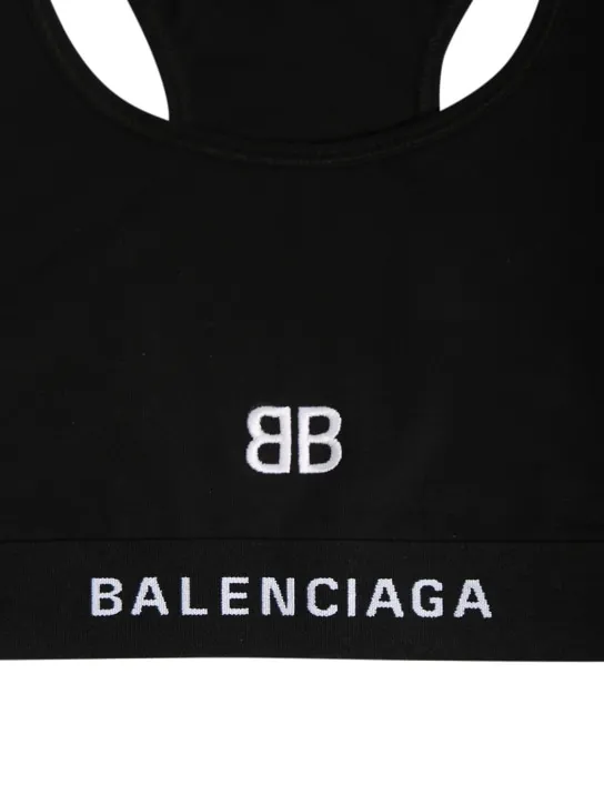 Balenciaga   Cotton jersey sports bra 