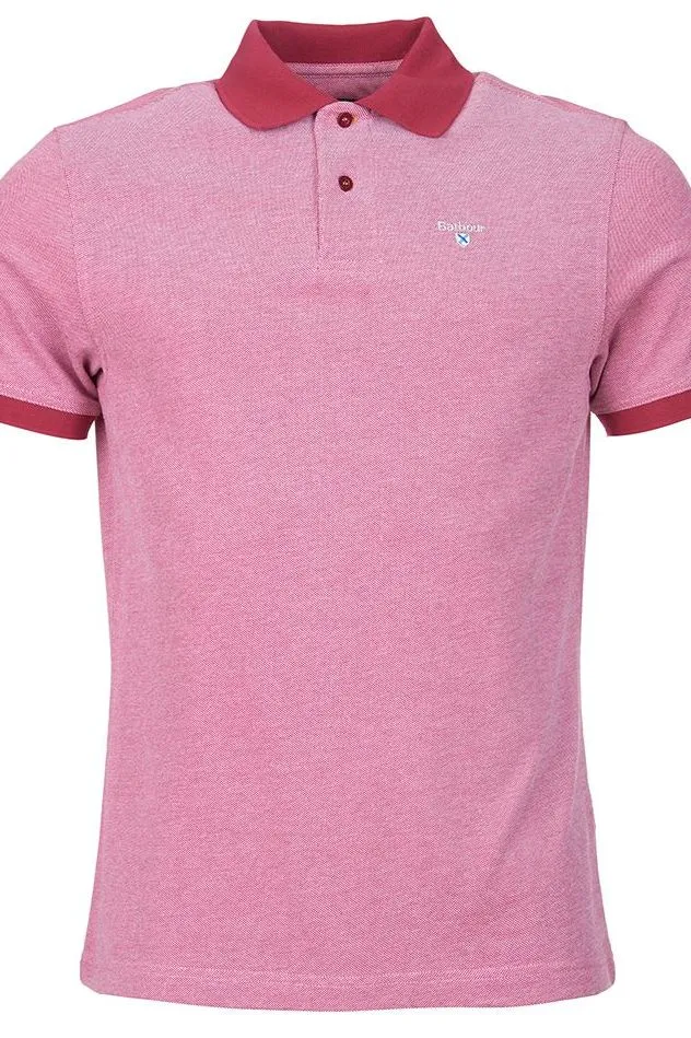 Barbour Polo Shirt Essential Sports two tone Polo mix raspberry MML0628RE74