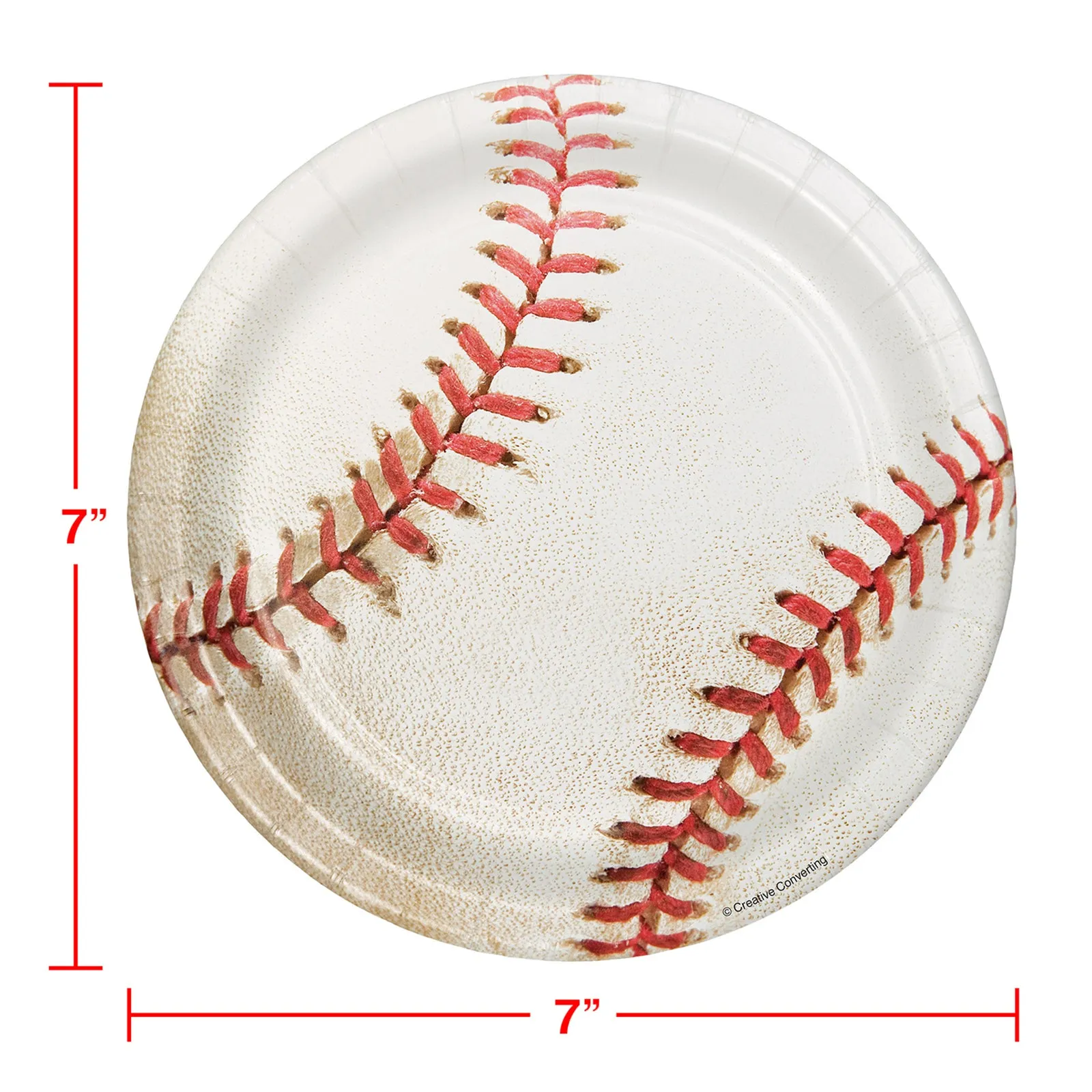 Baseball Party Dessert Plates, Beverage Napkins, Forks (Serves 16)