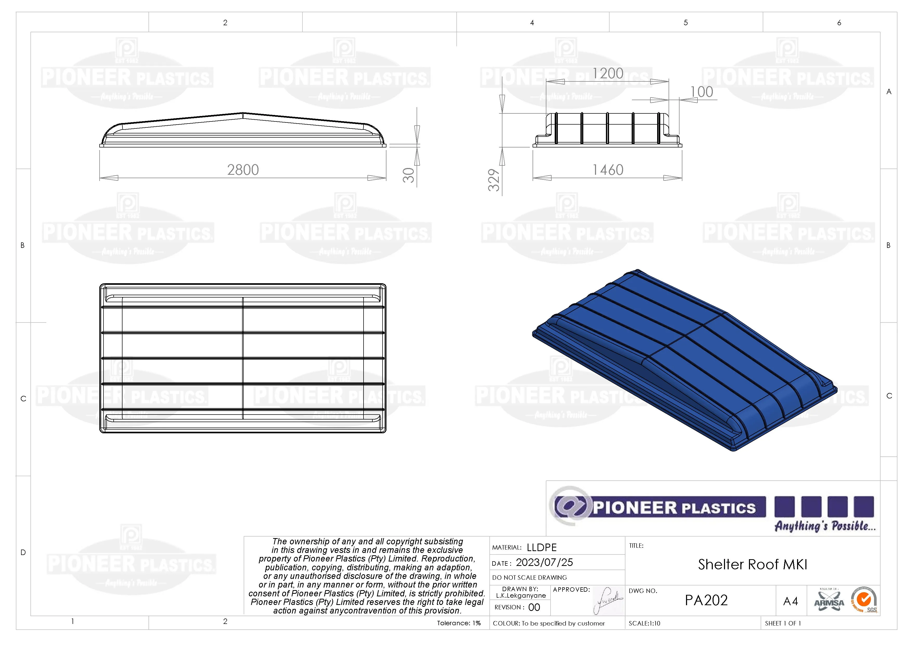 Bus Shelter Roof MKI