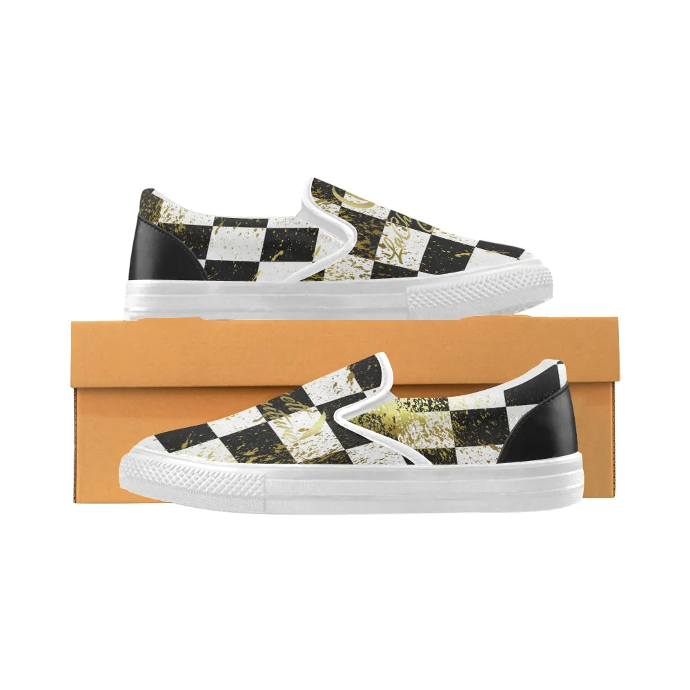 CHEST IN GOLD Men's Unusual Slip-on Canvas Shoes