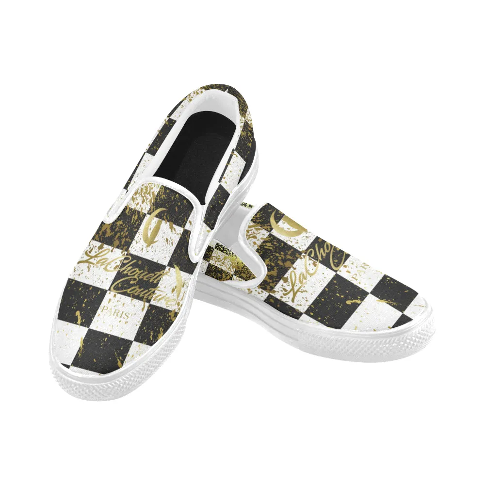 CHEST IN GOLD Men's Unusual Slip-on Canvas Shoes