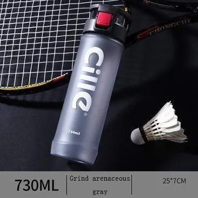 CILLE - NEW STYLE - Athletic Sports Water Bottle PBA-free Plastic - 730ML Pop-top Leak Proof Lid