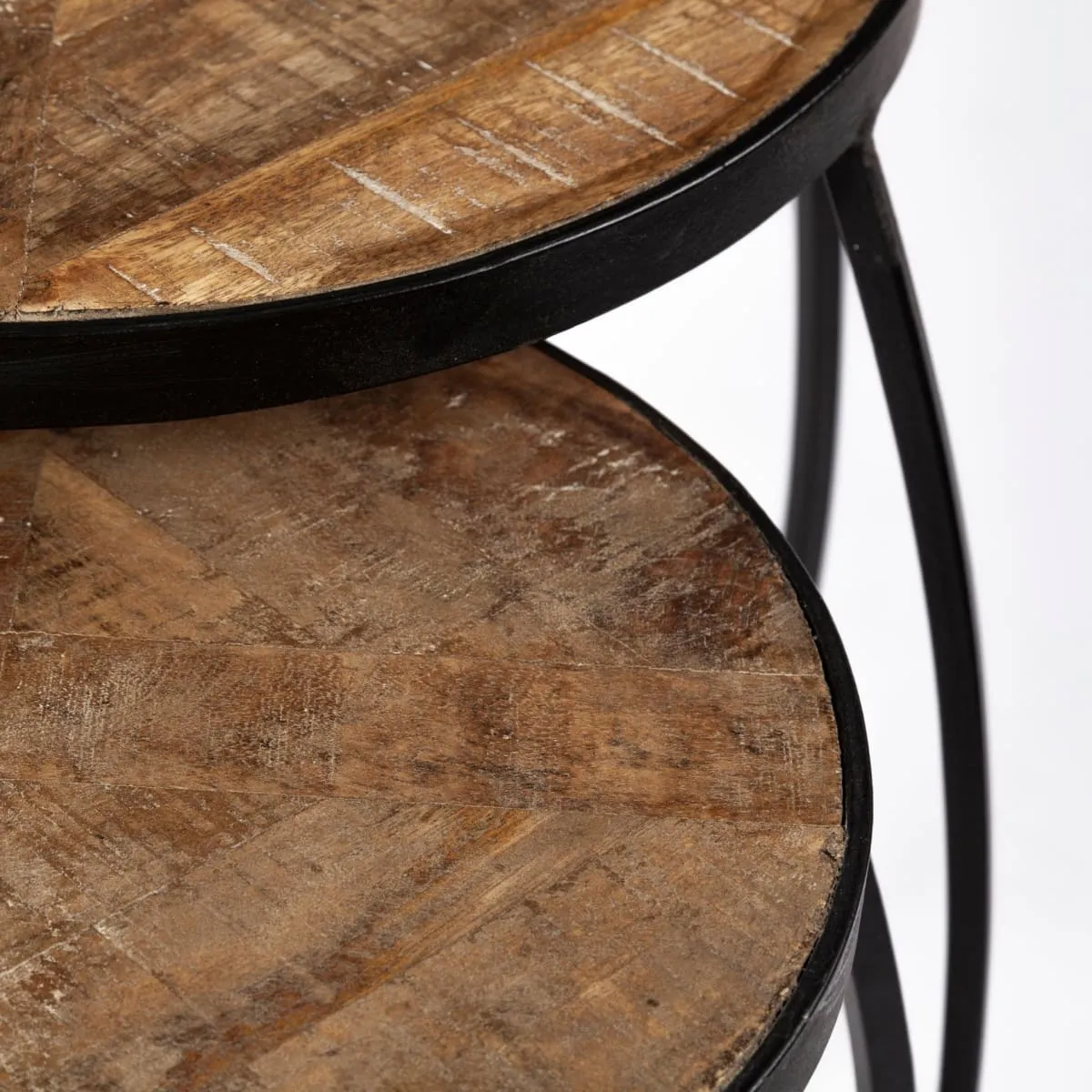 Clapp Accent Table Brown Wood | Black Metal | X Pattern