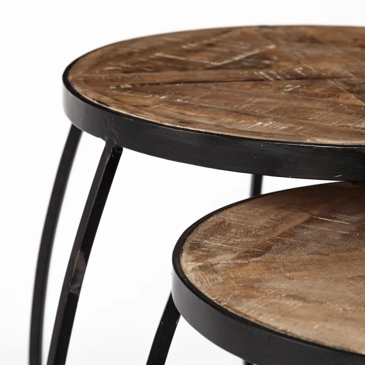 Clapp Accent Table Brown Wood | Black Metal | X Pattern