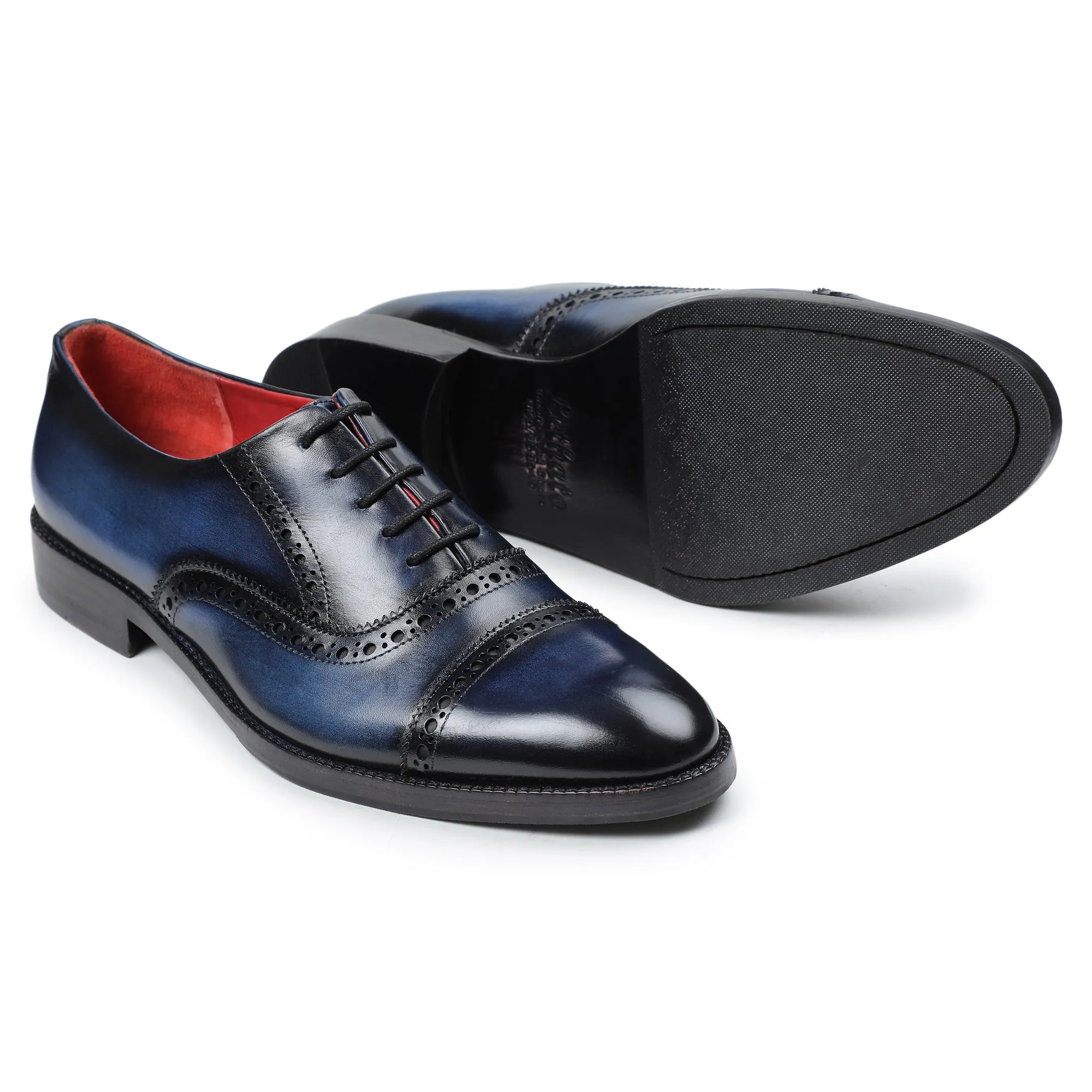 Classic Captoe Oxford - Navy Blue