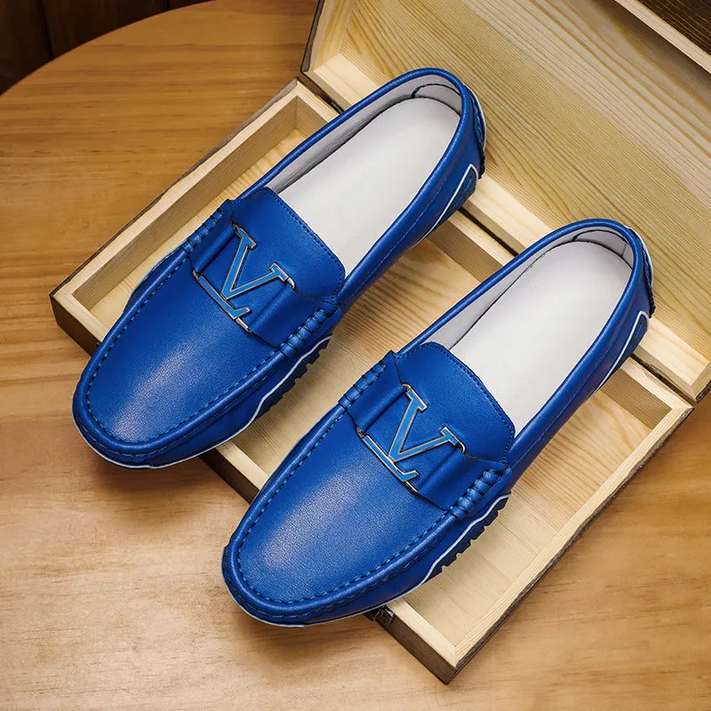 Cobalt Blue Men's Driving Moccasins