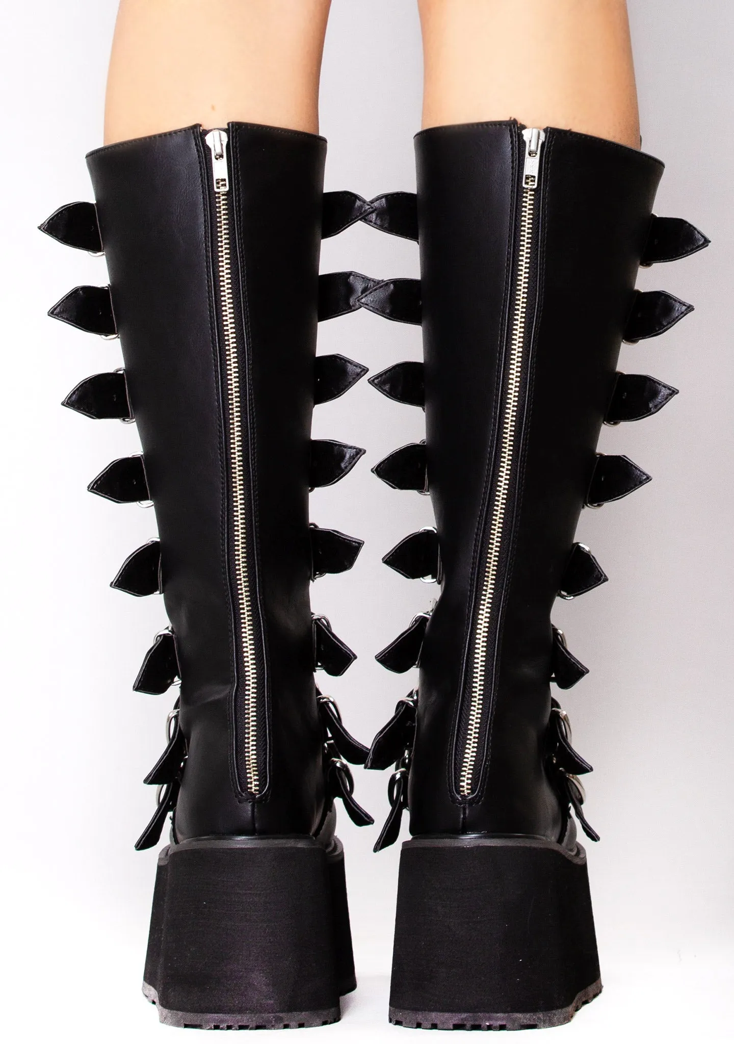 DAMNED 318 Obsession Black Platform Boots