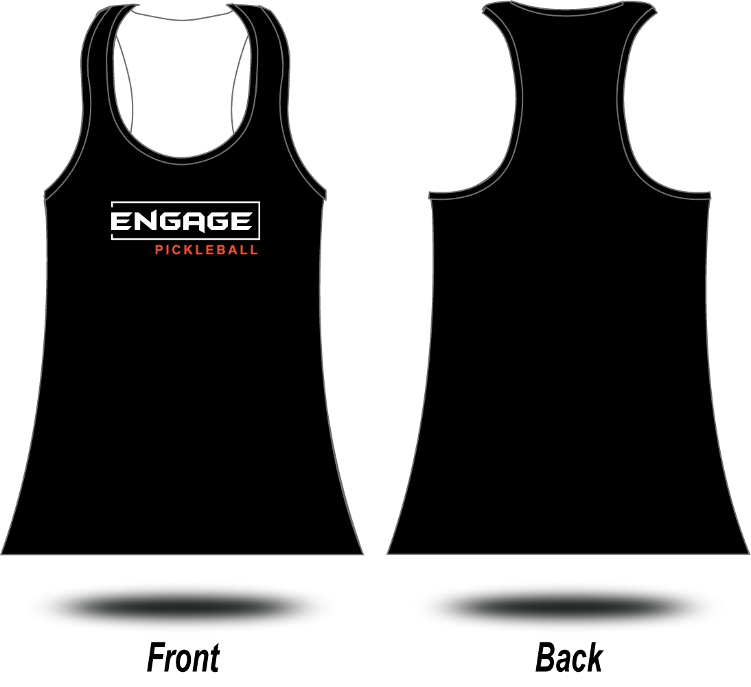 Engage Pickleball - Female Racer Singlet (Black)