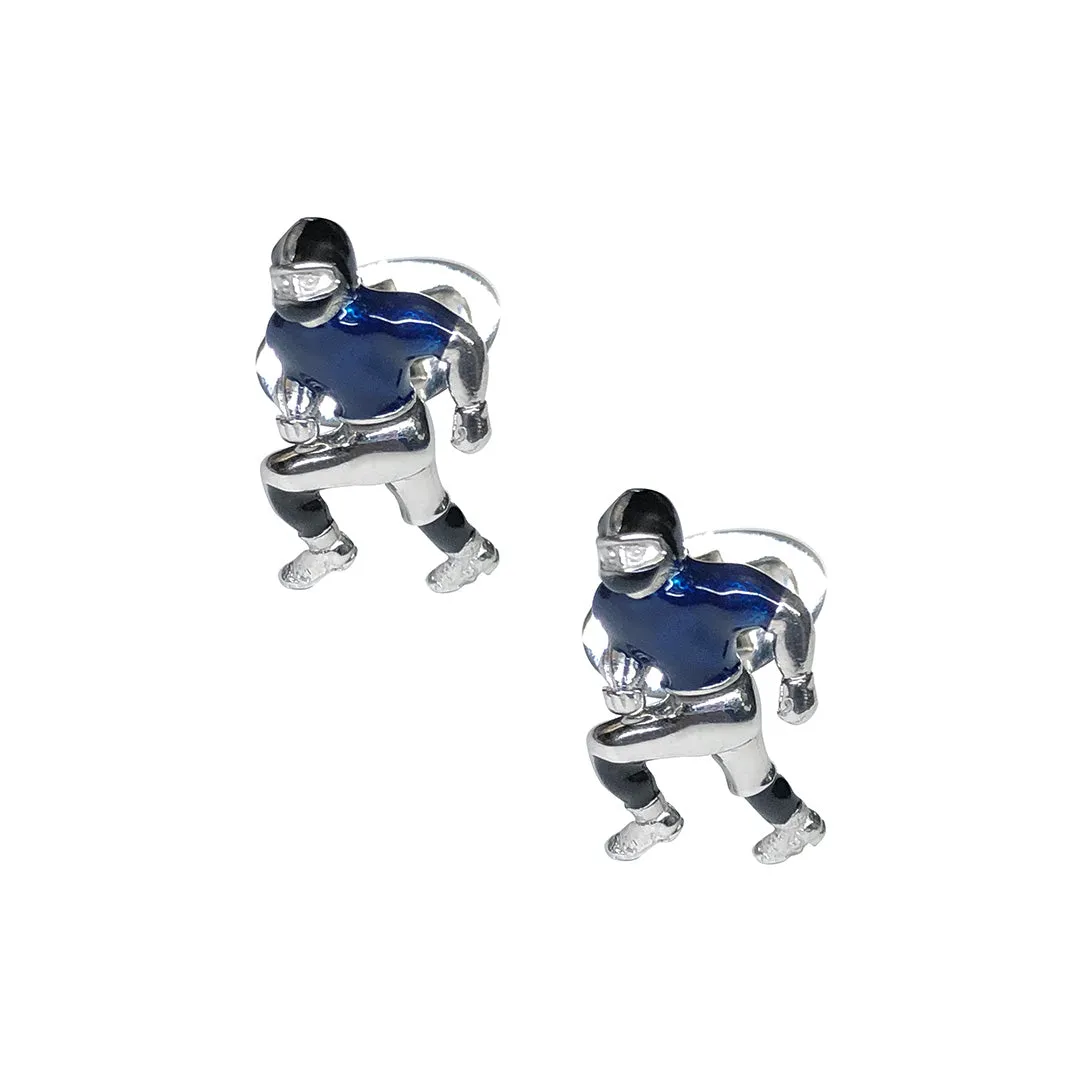 Football Moving Player Sterling Cufflinks