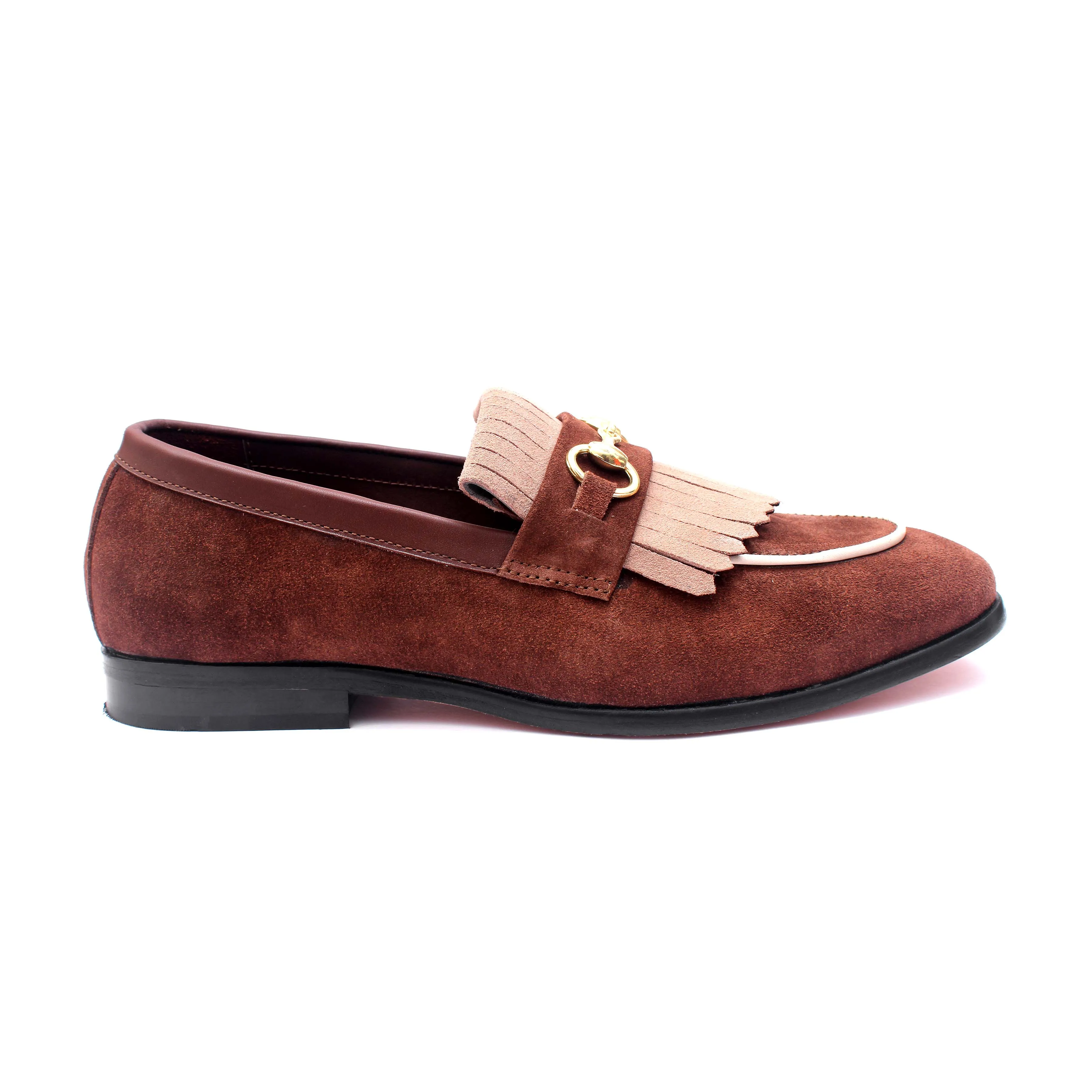 Fringe Loafers With Horsebit Buckle