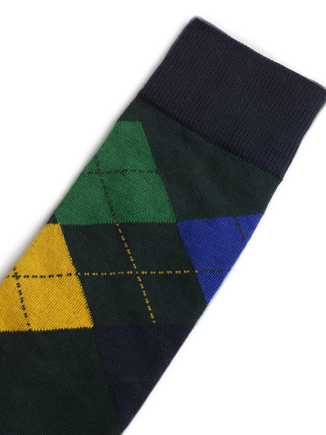 Gant Men Green Colour Blocked Socks