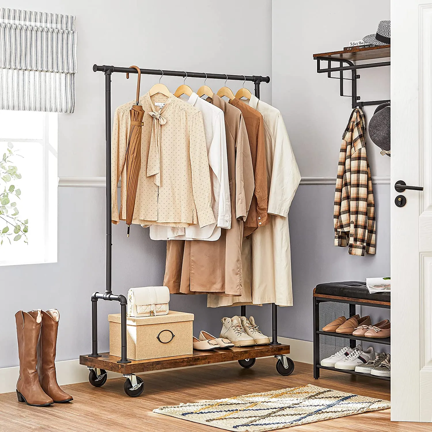 Garment Rack for Hanging Clothes with Wheels