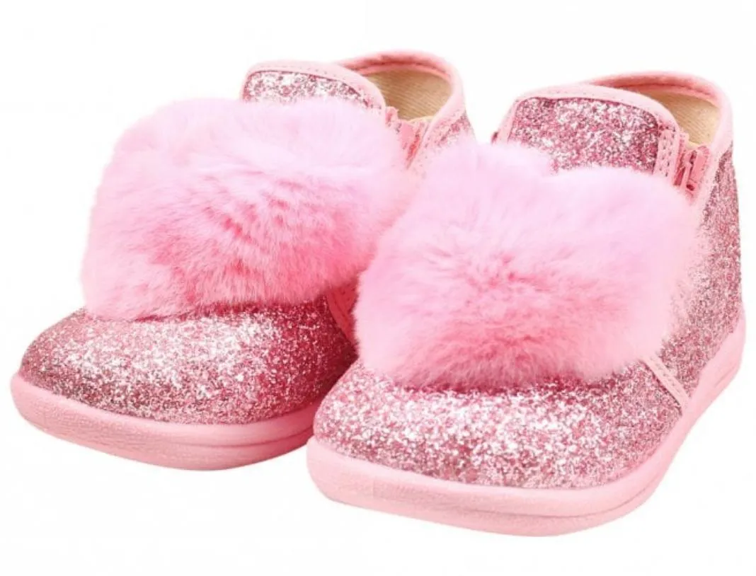 Girls Pink Heart Shoes