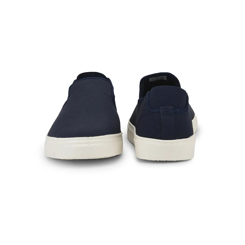 Gliders Non-Lacing Navy Blue Casual Sneakers For Men HYPER-E By Liberty