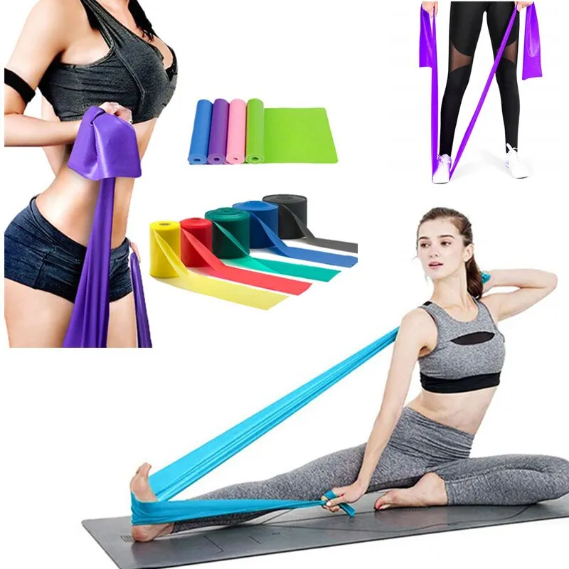 Gym Fitness Equipment Strength Training 1500x150mm TPE Resistance Bands Workout Crossfit Yoga Rubber Loops Sport Pilates Trainer