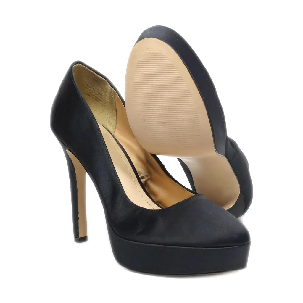 H&M Platform Shoes Satin Black Colour For Women