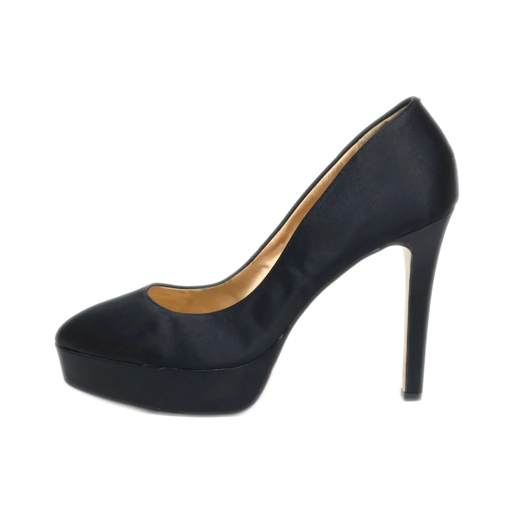 H&M Platform Shoes Satin Black Colour For Women