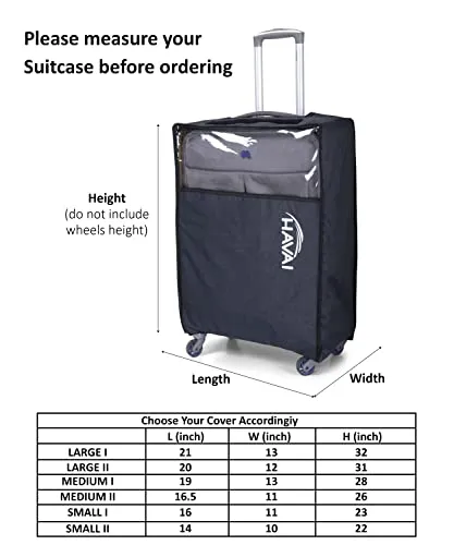 HAVAI Suitcase Storage Protector - Store your suitcase Safely (28 Inch), Navy Blue, Pack of 1