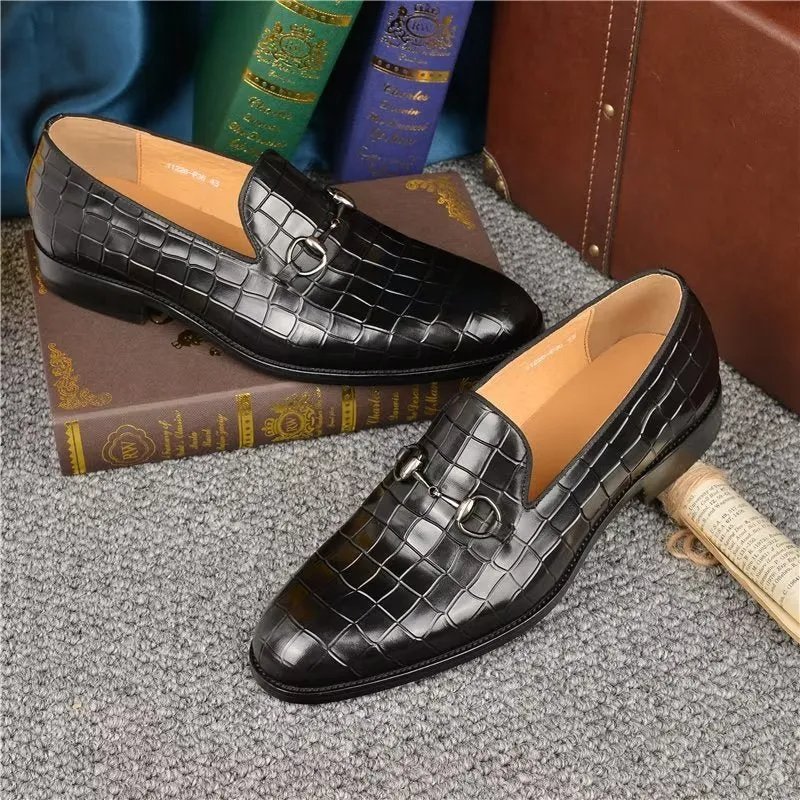 Hazel CrocLuxe Elegant Slip-on Loafers