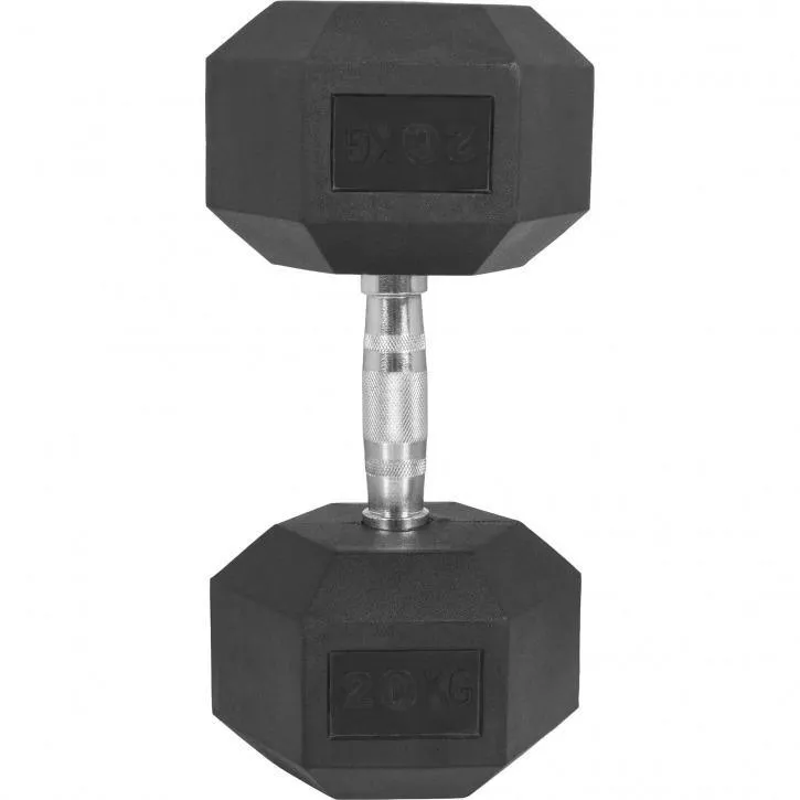 Hex Rubber Dumbbell 20KG