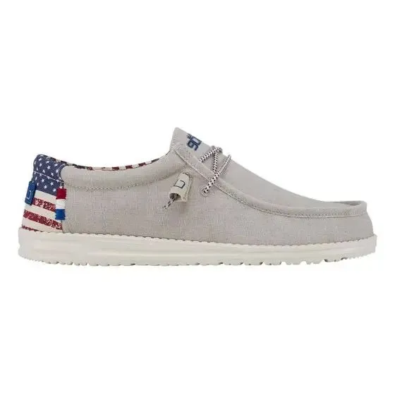 'Hey Dude' Men's Wally Patriotic - Off White