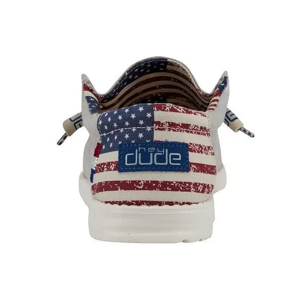 'Hey Dude' Men's Wally Patriotic - Off White