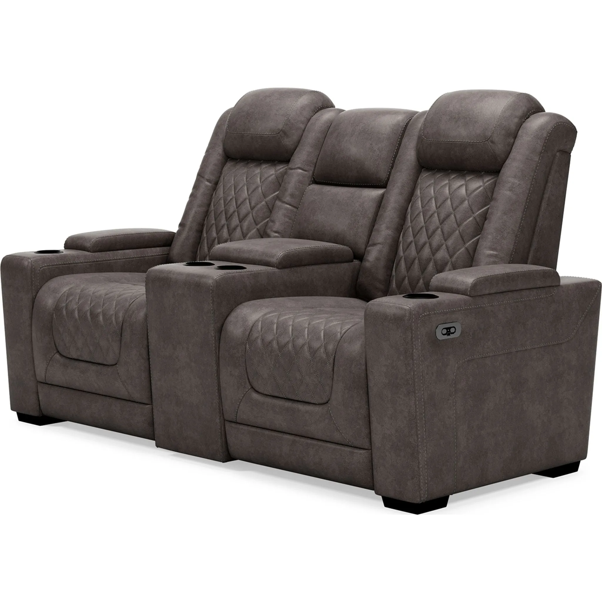 HyllMont Power Reclining Loveseat with Console