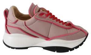 Jimmy Choo Ballet Pink and Red Raine Sneakers