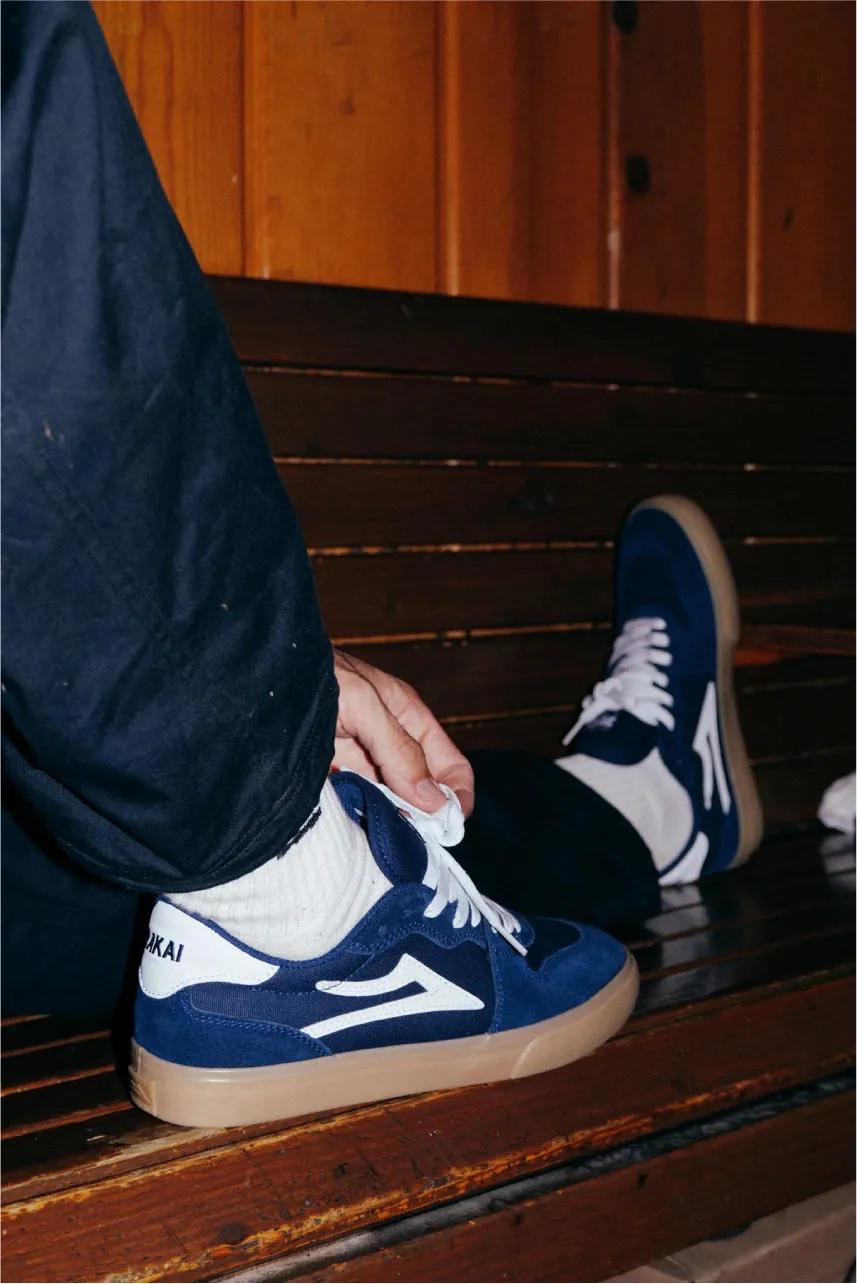 Lakai York Skate Shoe - Navy/Gum Suede