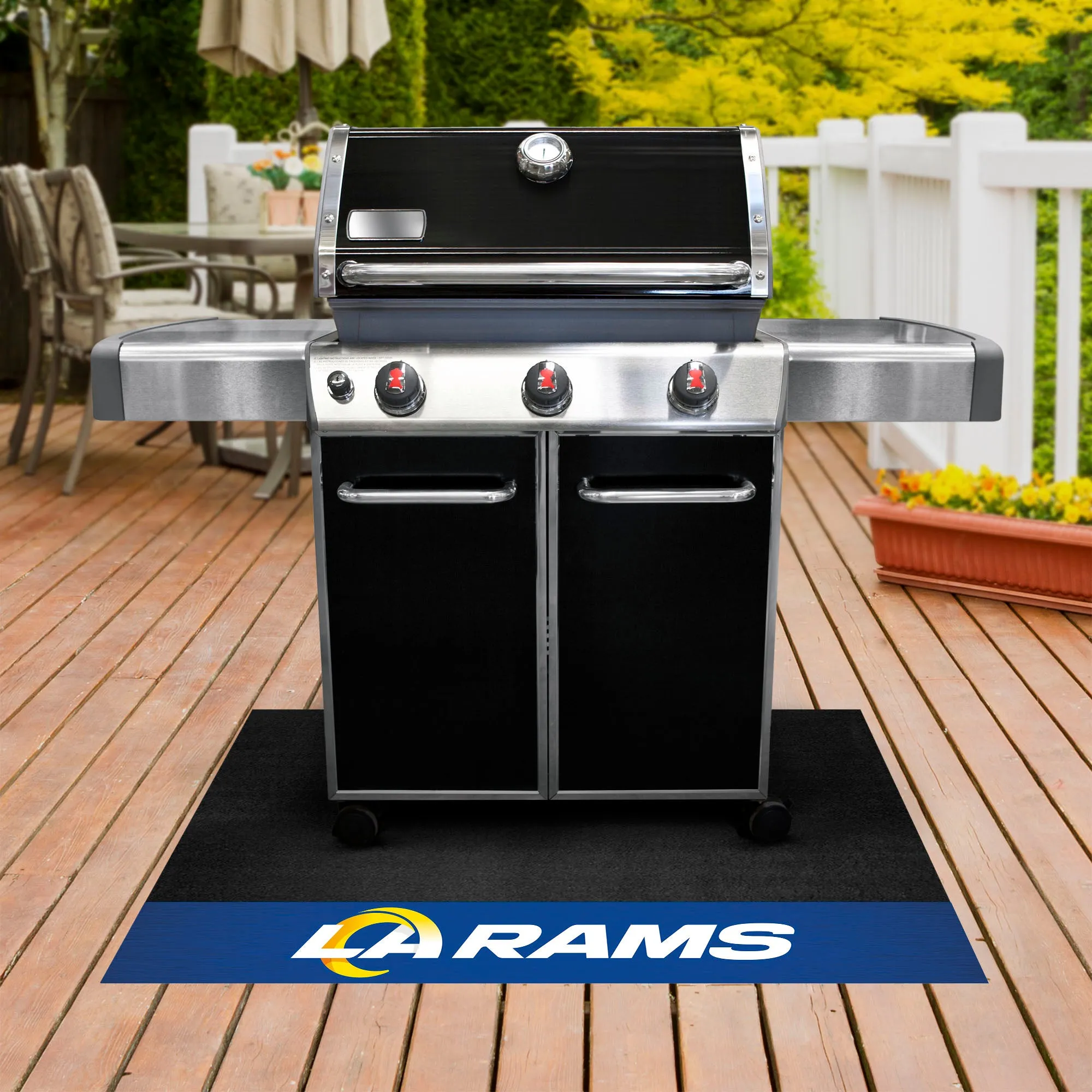 Los Angeles Rams Vinyl Grill Mat - 26in. x 42in.