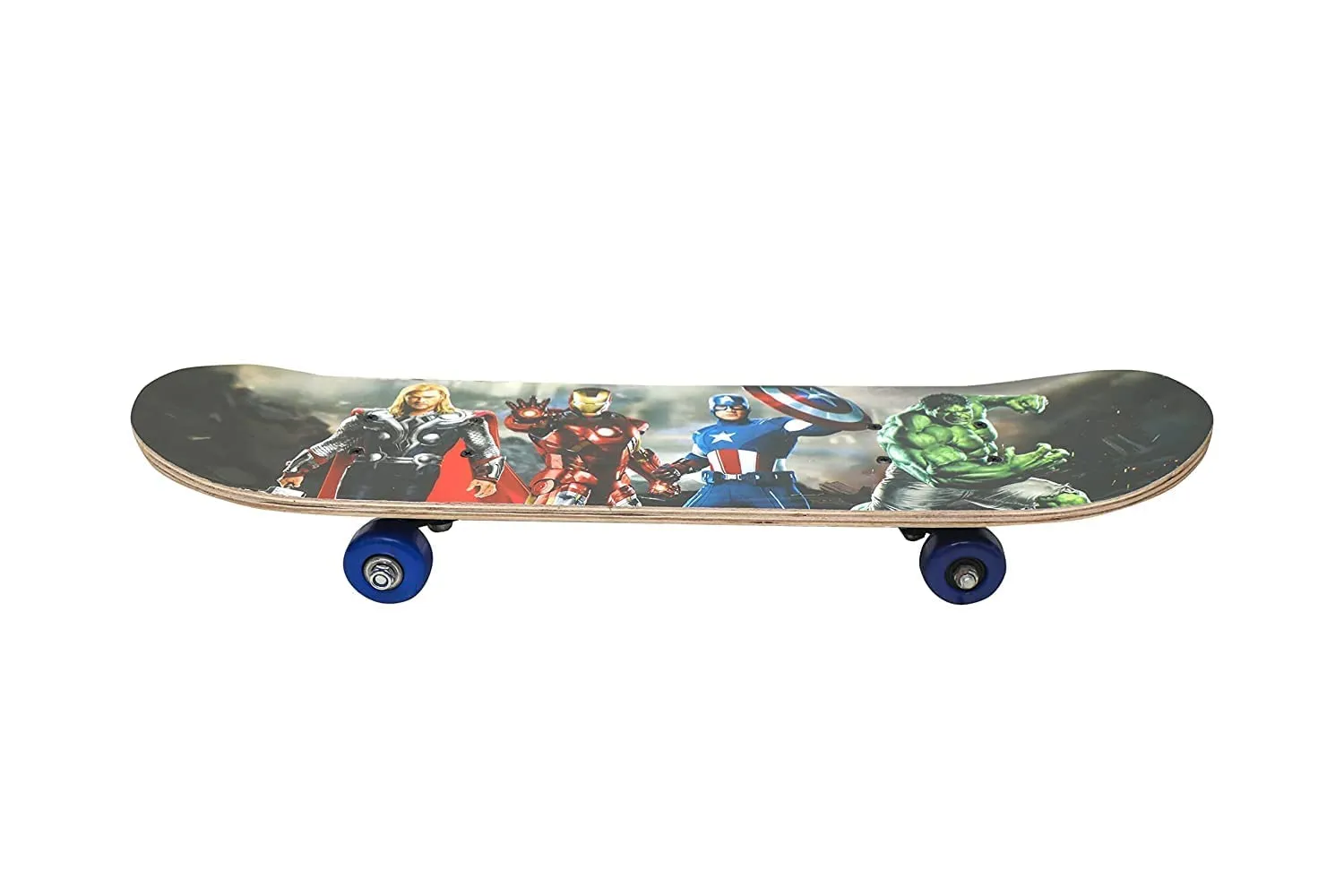 M Prabhu Wooden Skate Board for Kids Skateboard | Wood Skateboard for Kids Upto 3-12 Years | Suitable for Boys and Girls | Ideal for Beginners,Learners and Training Purpose (Avenger Print)