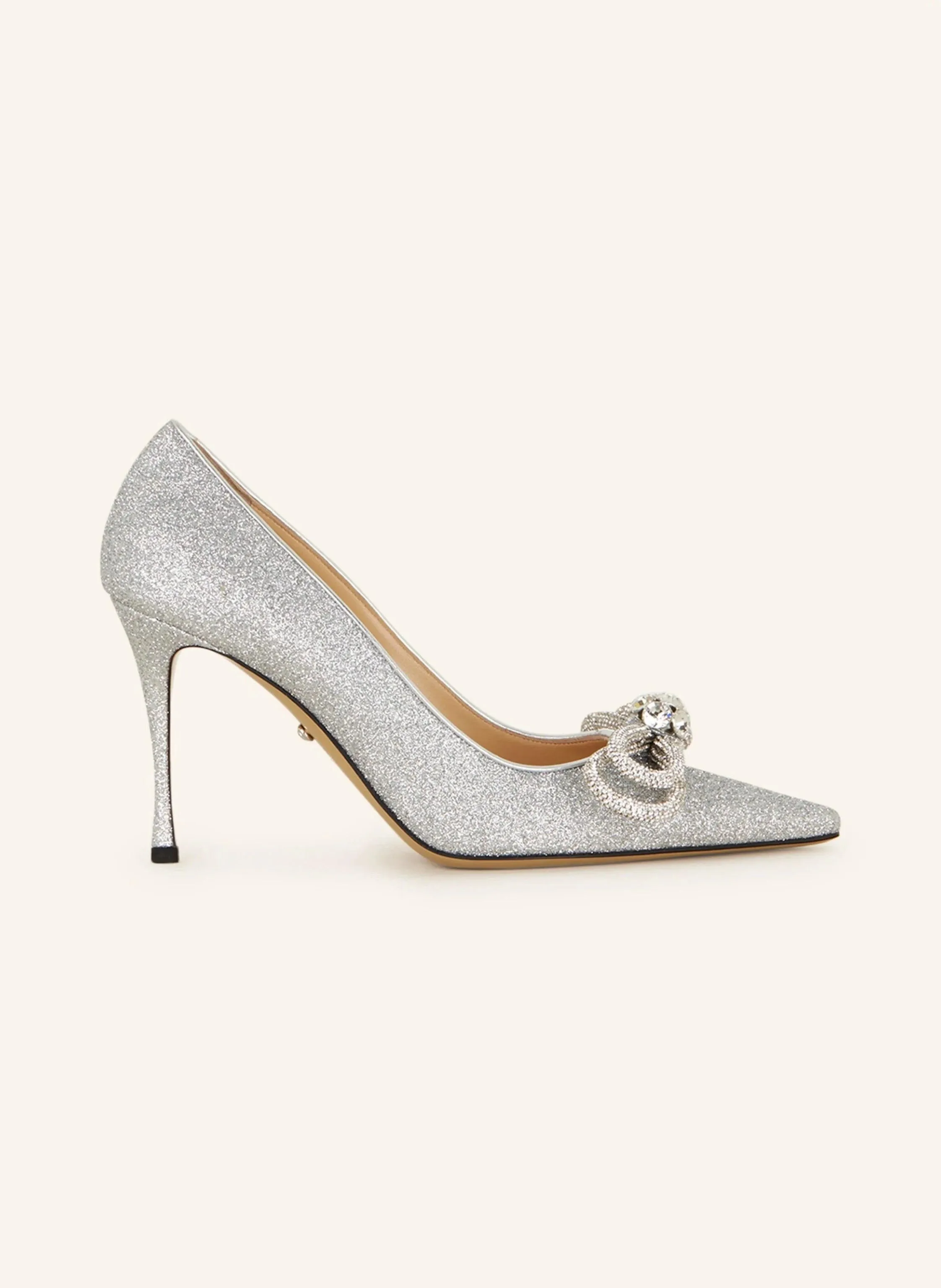 Mach & Mach Double Bow Crystal-Embellished Pumps