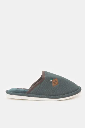 Men Olive Mule Slipper