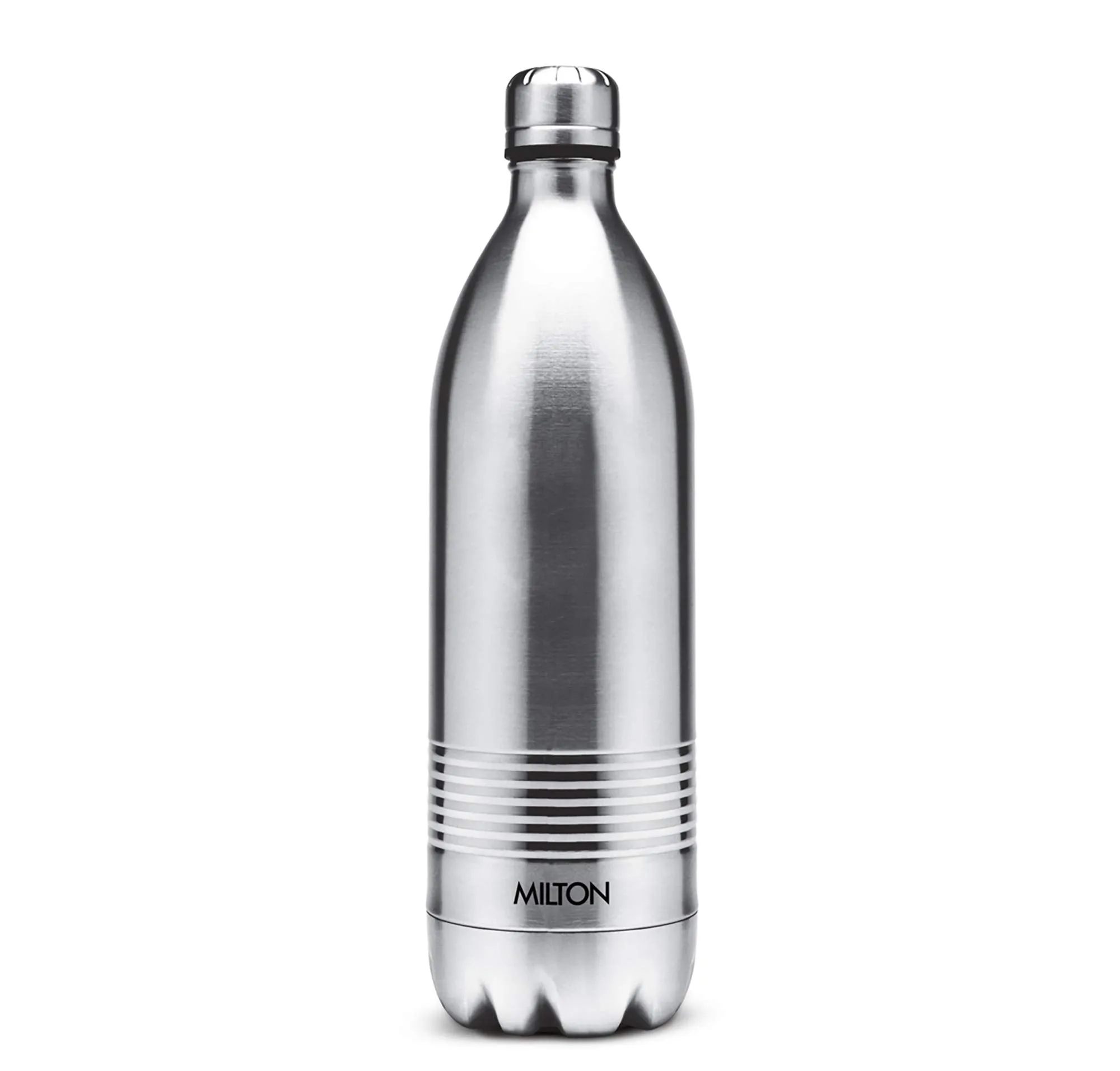 Milton Thermosteel Duo 1000 ML & Thermosteel Duo DLX 1800 Stainless Steel Water Bottle, 1.8 Liters, Silver