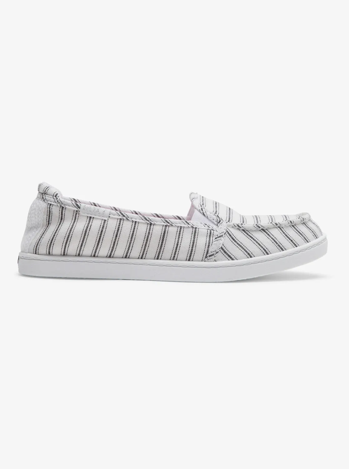 Minnow Slip-On Shoes - White/Black Pinstripe