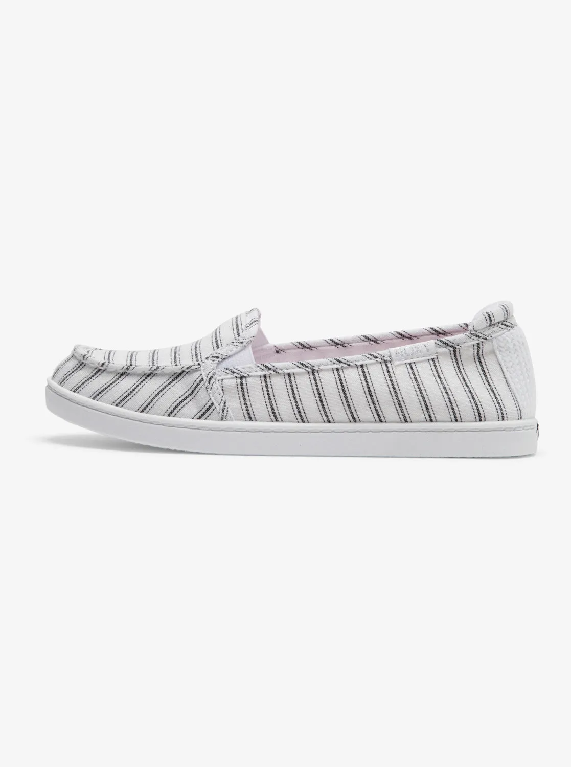 Minnow Slip-On Shoes - White/Black Pinstripe