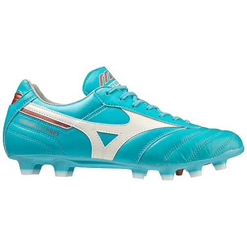 Mizuno Unisex Morelia II PRO Fußballschuh, Blue Curacao/Snow White/Red Brown Satin, 44 EU